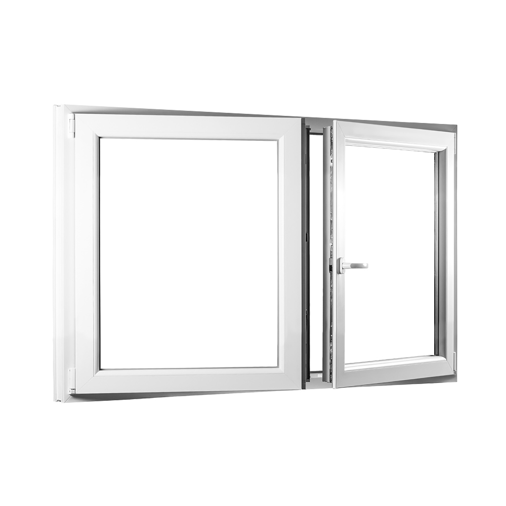 Dvojkrídlové plastové okno so štulpom REHAU Smartline+ - 1450 x 1100
