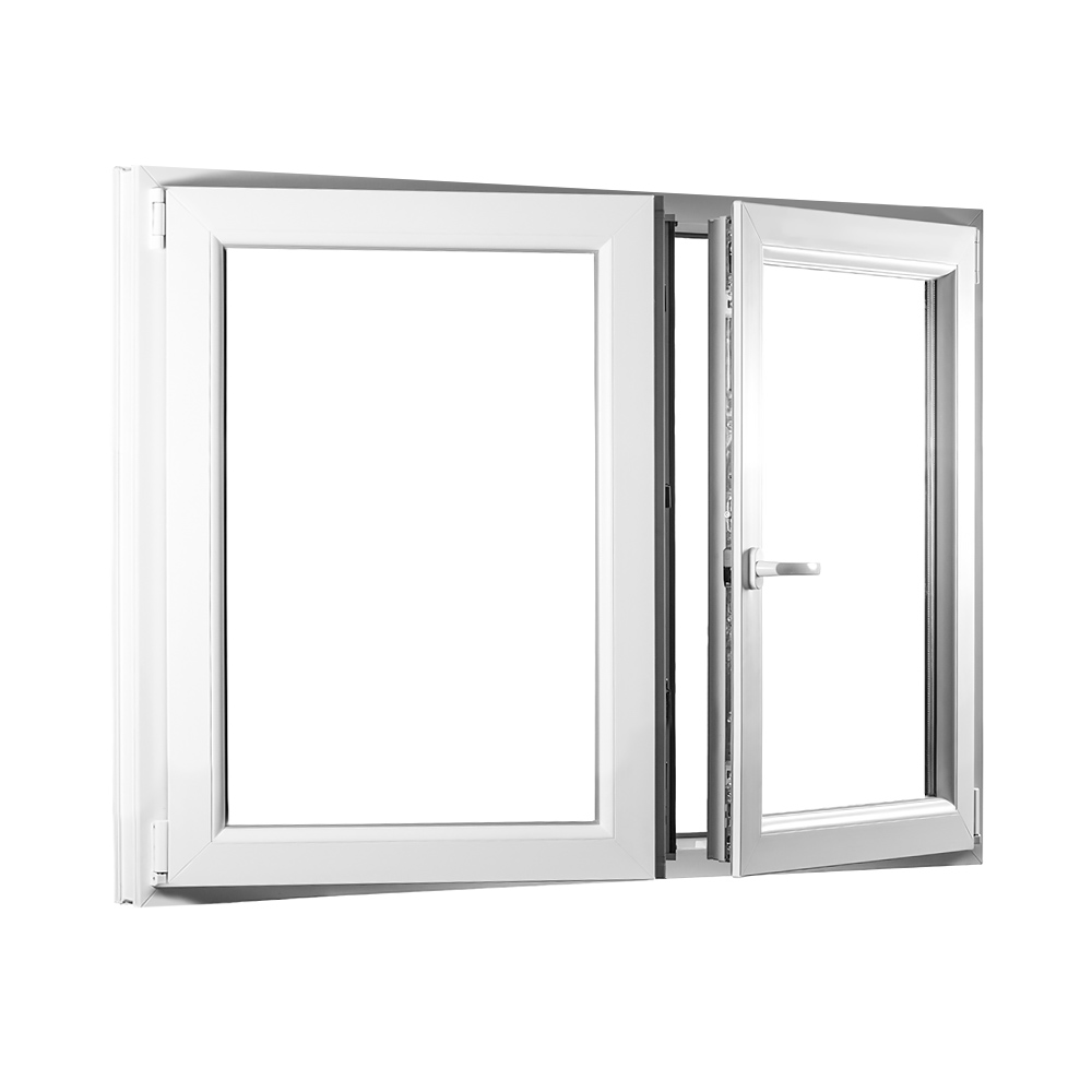 Dvojkrídlové plastové okno so štulpom REHAU Smartline+ - 1250 x 1100