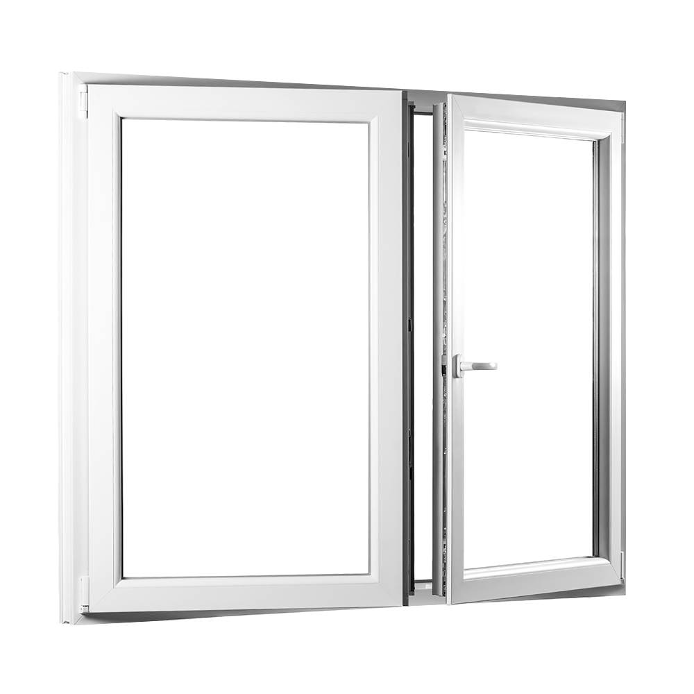 Dvojkrídlové plastové okno so štulpom REHAU Smartline+ - 1450 x 1450