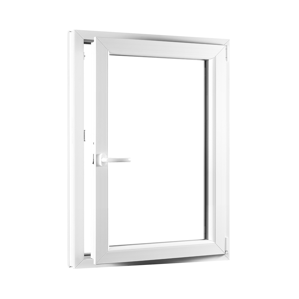 Jednokrídlové plastové okno REHAU Smartline+, otváravo - sklopné pravé - 800 x 1200